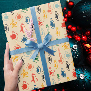 Papier Cadeau Ornement de Noël classique Vintage rétro