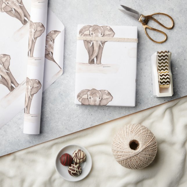 Papier Cadeau ornement éléphant (Artisanat)