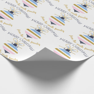 Papier Cadeau Ornement moderne d'arbre de Noël personnalisé