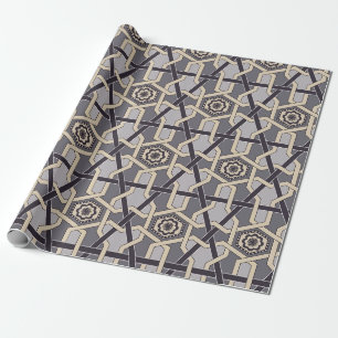 Papier Cadeau Ornement oriental ethnique Broderie décoration Mot