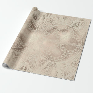 Papier Cadeau Ornementation subtile florale et géométrique égypt