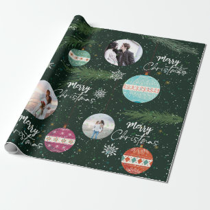 Papier Cadeau Ornements de flocon de neige de la feuille de Noël