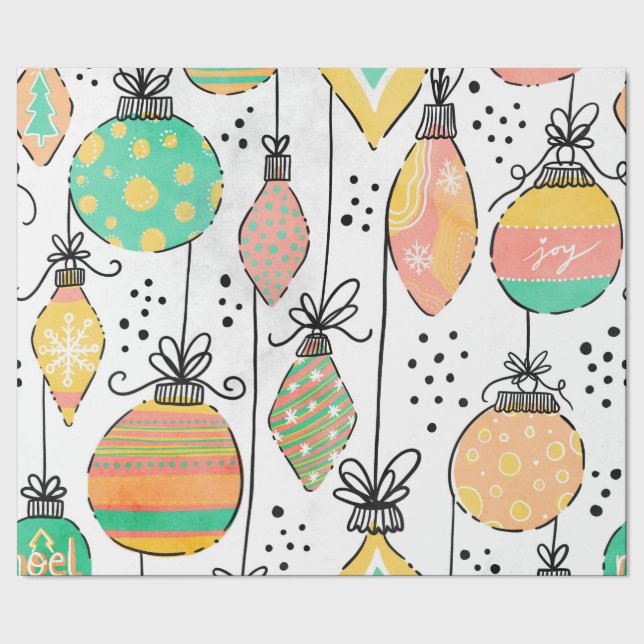 Papier Cadeau Ornements de Noël Papier d'enveloppement (Couture)