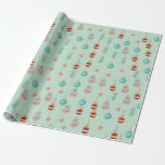 Papier Cadeau Ornements rétro Christma sTree<br><div class="desc">Papier cadeau Tyvek de haute qualité imprimé mat, brillant, lin ou très fort. Fabriquées et imprimées aux États-Unis. Idéal pour les cadeaux d'anniversaire, d'anniversaire et de mariage ou les cadeaux de Noël/Fêtes.Vous pouvez changer la taille du motif pour rendre la tuile plus grande ou plus petite. Cliquez sur le bouton...</div>