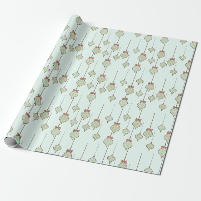 Papier Cadeau Ornements Vintage (Déroulé)