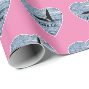 Papier Cadeau Orque Baleine Tueuse Personnalisable John Coe Rose