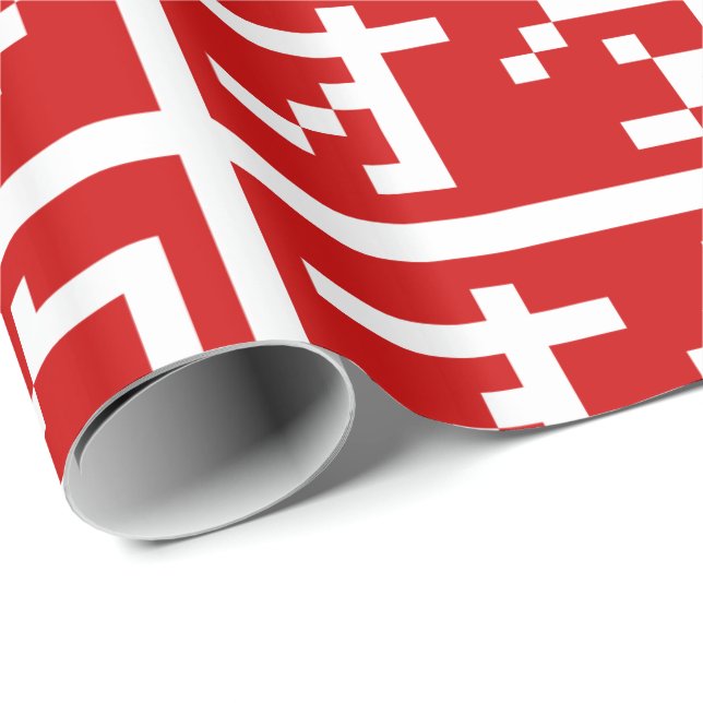 Papier Cadeau OTAKU 8 bits Pixel japonais Katakana BLOC (Coin rond)