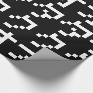 Papier Cadeau OTAKU 8 bits Pixel japonais Katakana vertical