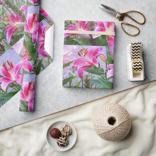 Papier cadeau ou artisanat à motif de fleurs perso (Artisanat)
