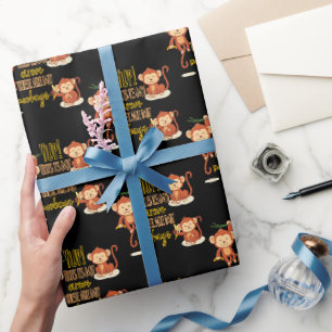 Papier Cadeau Ouais ! C'est mon cirque, ce sont mes trois singes