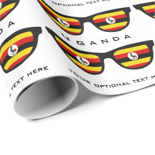 Papier Cadeau Ouganda Shades texte personnalisé et emballage cad