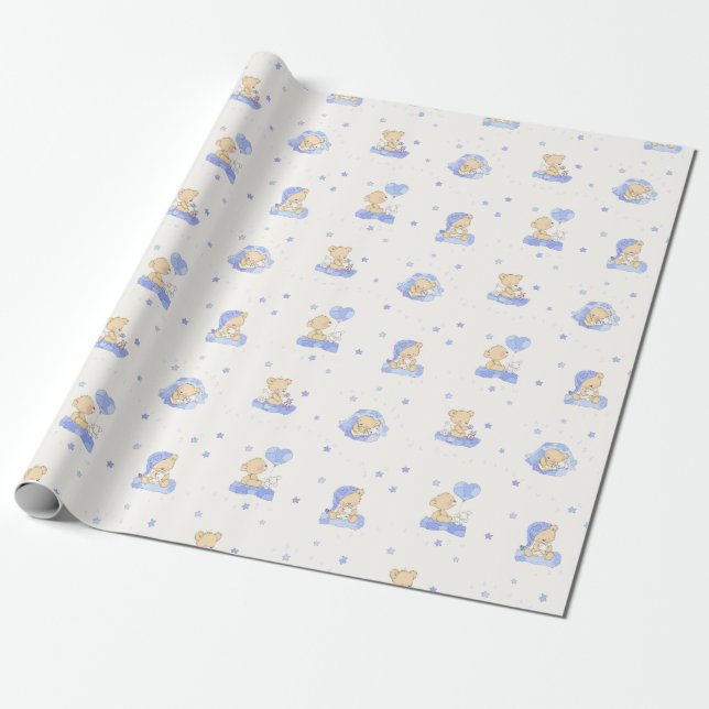 Papier Cadeau Ours d'alphabet (Déroulé)