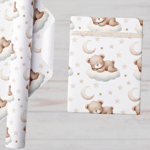 Papier Cadeau Ours dormant Teddy mou