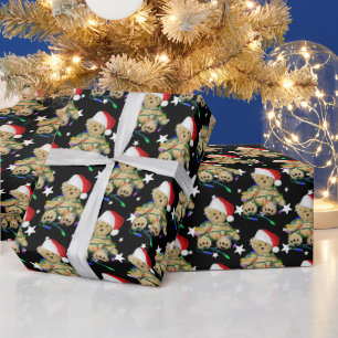 Papier Cadeau Ours En Jeu De Noël