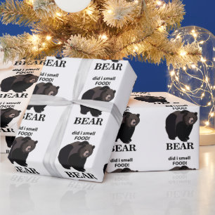 Papier Cadeau Ours Est-ce que j'ai senti de la nourriture Ours D