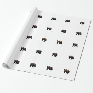 Papier Cadeau Ours gris