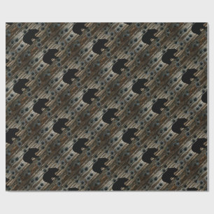 Papier Cadeau Ours Noir Ours Noir Pâtes Bois Rustique