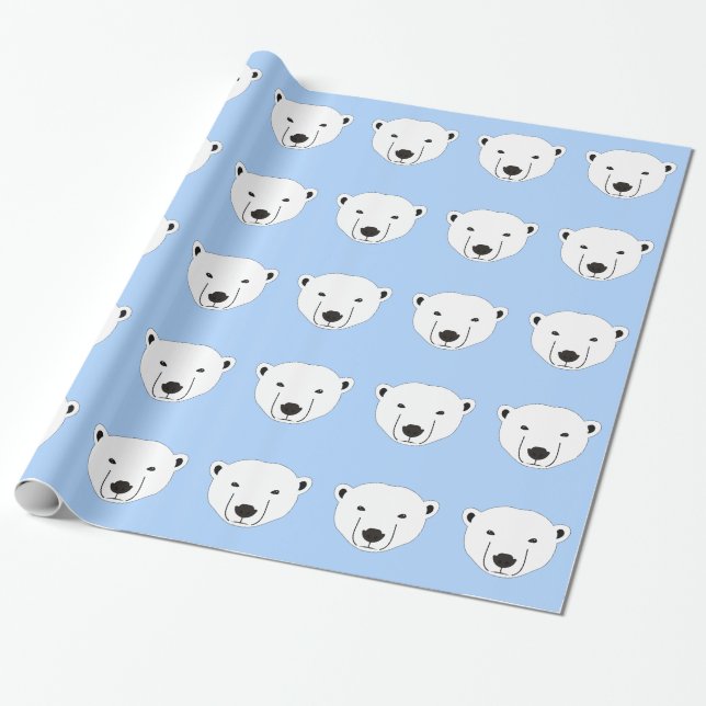 Papier Cadeau Ours polaire (Déroulé)
