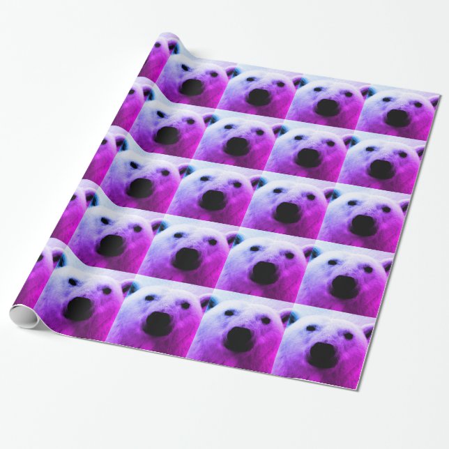 Papier Cadeau Ours polaire (Déroulé)