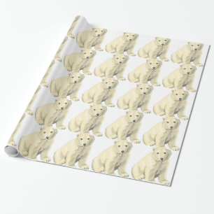 Papier Cadeau Ours polaire câlin