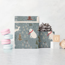 Ours polaire des animaux arctiques de Noël sur gri