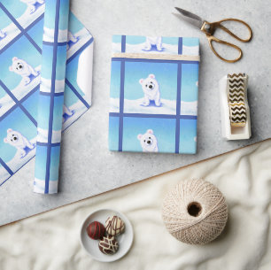 Papier Cadeau Ours polaire KiniArt