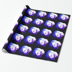 Papier Cadeau Ours polaire sur glace
