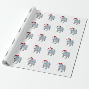 Papier Cadeau Ours polaires de vacances en origami