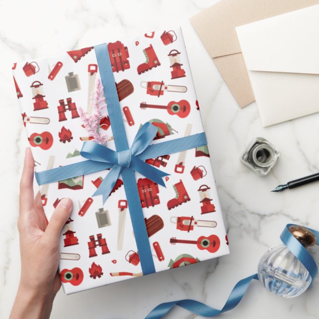 Papier Cadeau Outdoor Adventure Camping et Randonnée Design (Cadeaux)