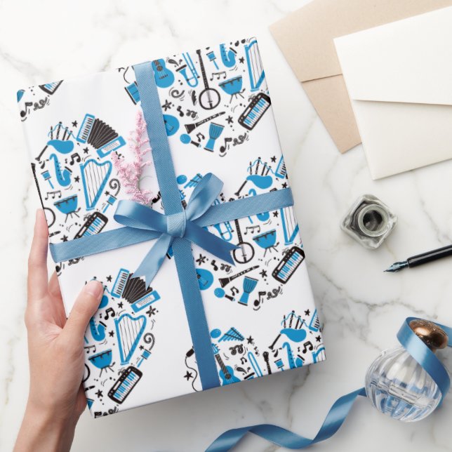 Papier Cadeau Outil de coeur Musicien (Cadeaux)