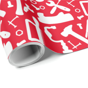 Papier Cadeau Outils De Travail De La Menuiserie Du Motif Commer