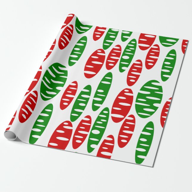 Papier Cadeau Ovals troués de Noël  (Déroulé)