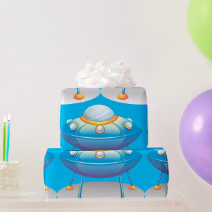 Papier Cadeau OVNI de soucoupe volante