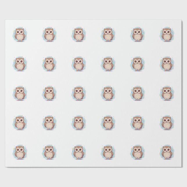 Papier Cadeau Owls that bring happiness (Plat)