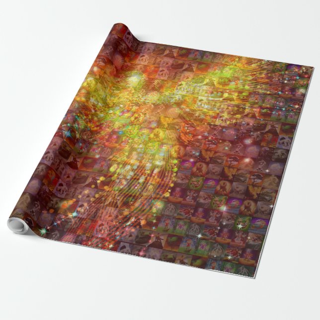 Papier Cadeau P est pour Mosaïque de Phénix (Déroulé)