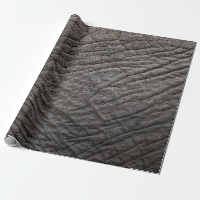 Papier Cadeau Pachyderme de texture de peau d'éléphant (Déroulé)