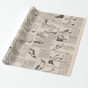Papier Cadeau Page de catalogue de chaussures pour dames ancienn