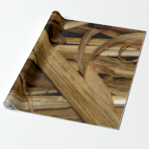 Papier Cadeau Paille sombre