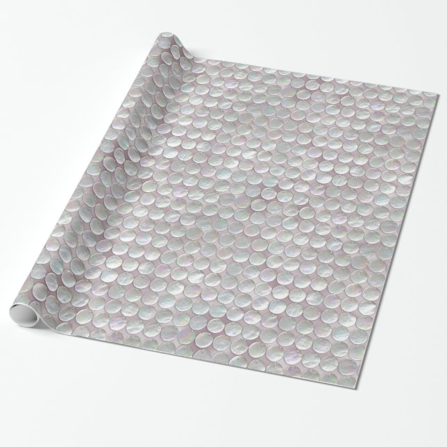 Papier Cadeau Paillettes nacrées roses (Déroulé)