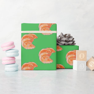 Papier Cadeau pain aux croissants bruns