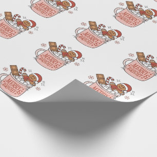 Papier Cadeau Pain d'épice Merry & Bright dans une baignoire de