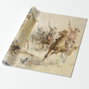 Papier Cadeau « Painting the Town Red » : une œuvre d'art wester