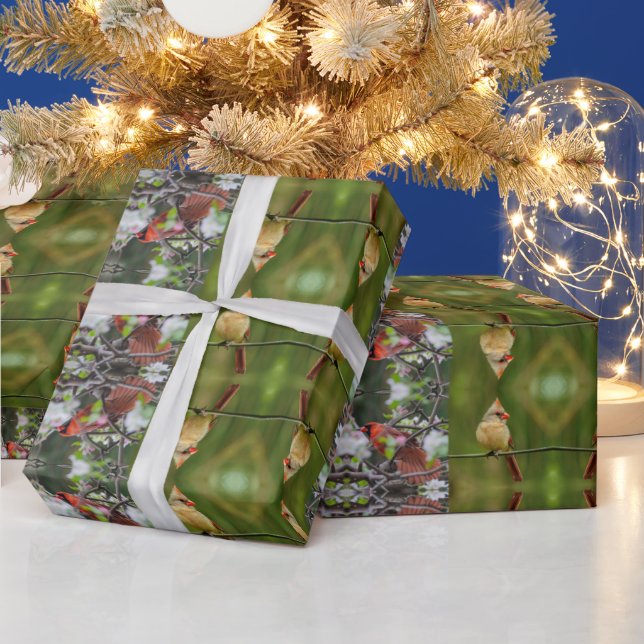 Papier Cadeau Paire cardinale du Nord (Vacances)