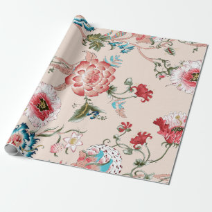 Papier Cadeau Paisley classique et motif de dentelle fine, Pat p