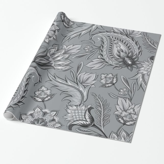 Papier Cadeau Paisley floral sans couture Papers-04 (Déroulé)