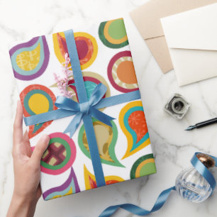 Papier Cadeau Paisleys atomiques