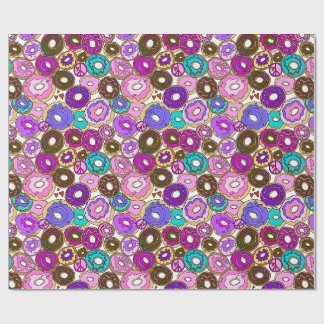 Papier Cadeau Paix Amour et Donuts