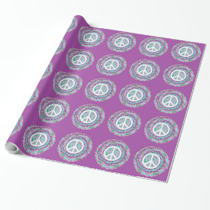 Papier Cadeau Paix psychédélique