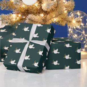Papier Cadeau Paix sur Terre Dotes Noël Fêtes de Noël PERSONNALI