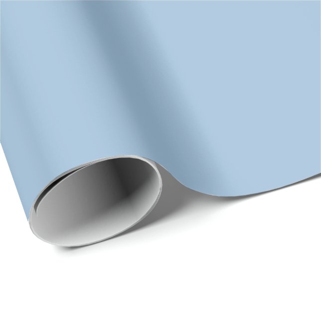 Papier Cadeau Pale bleu ciel couleur solide impression (Coin rond)